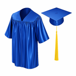 Wholesale Kids Graduation Gown & Cap with Yellow Tassel - Blue