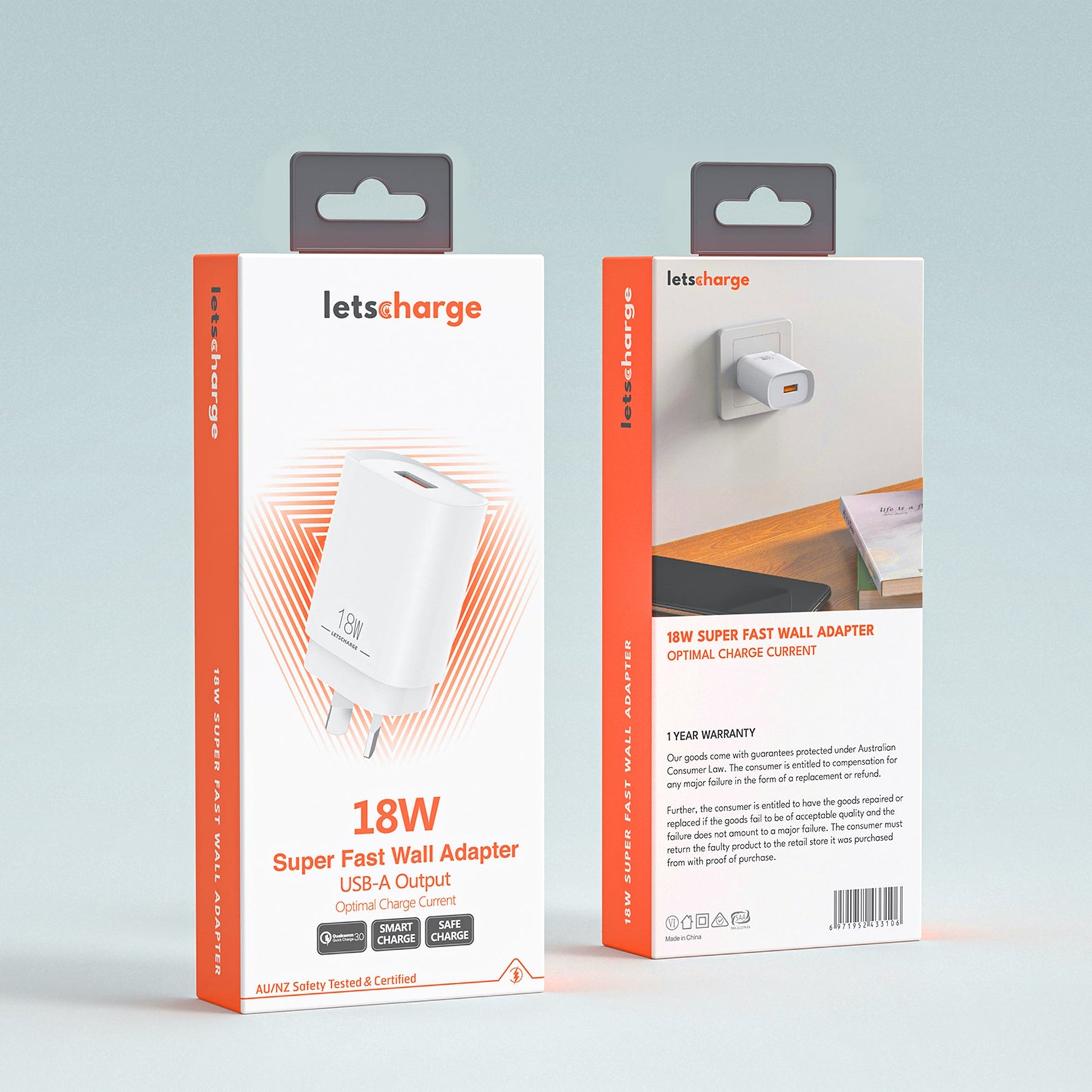 Wholesale 18W Wall Adapter - Front and Back