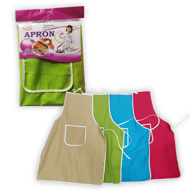 Cotton Apron - 1pcs (Assorted Colours)