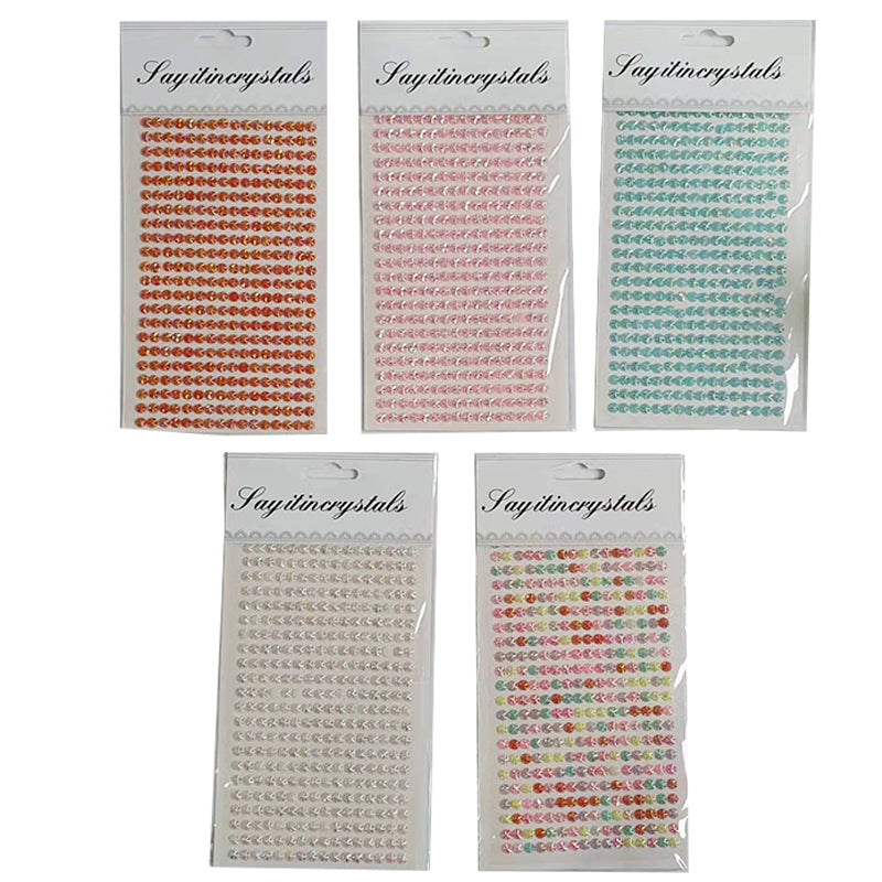 Bulk Buy Gem Stickers - Crystal 5mm