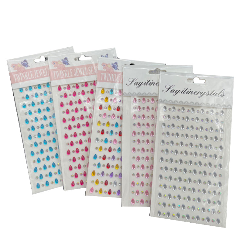 Bulk Buy Gem Stickers - Diamante Teardrop 6mm