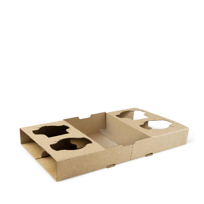 Takeaway 4 Cup Tray - 100 Pack