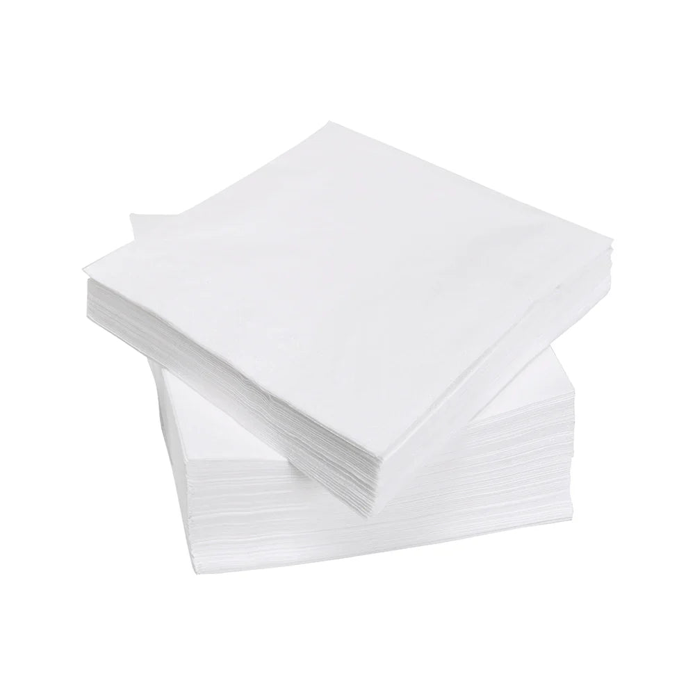 Bulk Buy Quilted Dinner Napkin (GT Fold) - White - 100 Pack