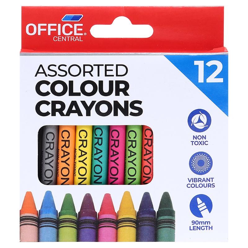 assorted colour crayons