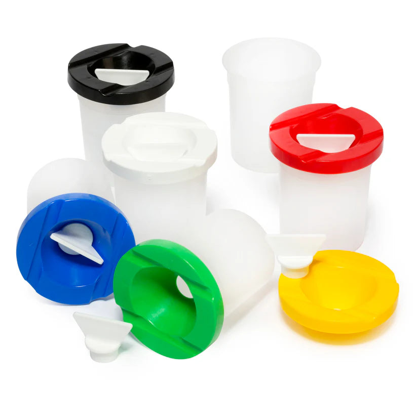 Bulk Buy Safety Paint Pot with Stopper - 6 Pack