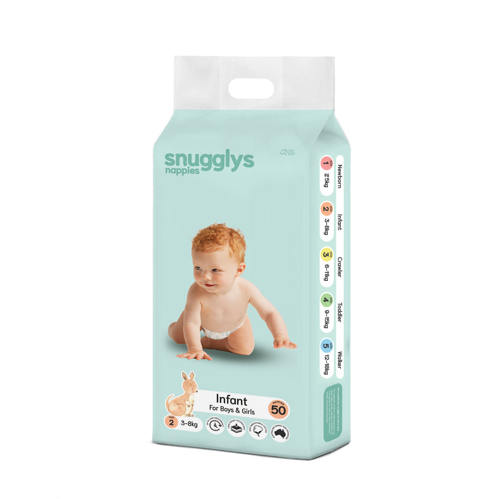 Snugglys Nappies - Value Range - Infant - Size 2 (3-8kg)