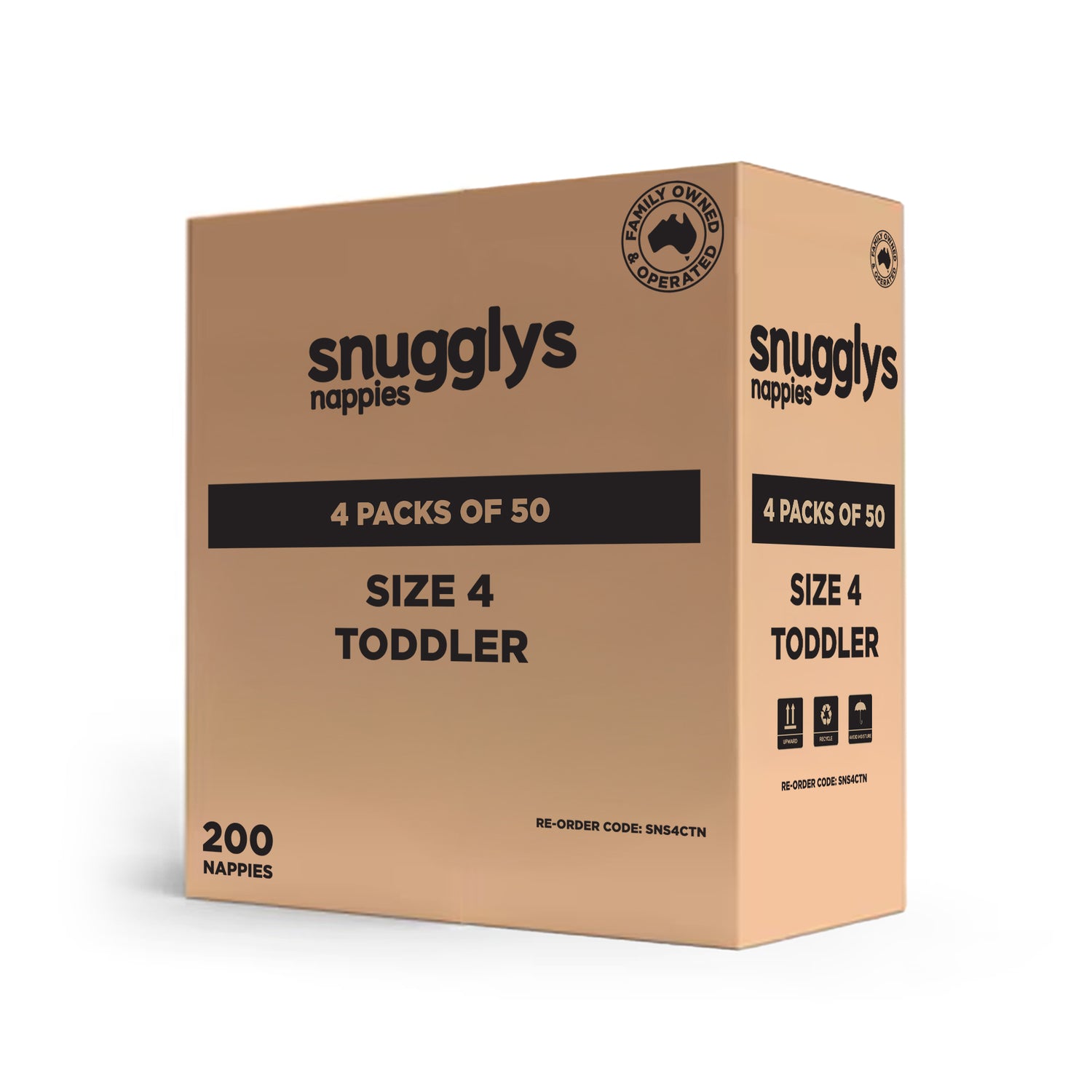 Snugglys Nappies - Premium Range - Toddler - Size 4 (9-15kg)