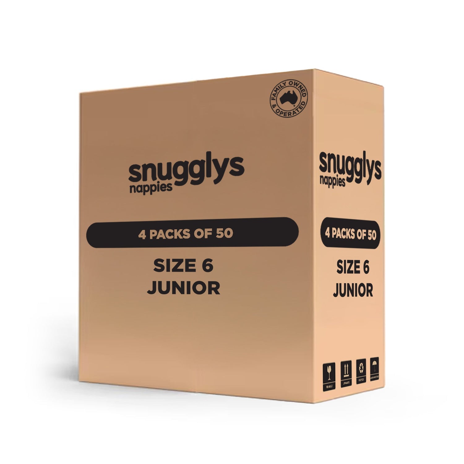 Snugglys Nappies - Premium Range - Junior - Size 6 (15-25kg)