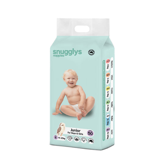 Snugglys Nappies - Premium Range - Junior - Size 6 (15-25kg)