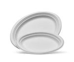 Sugarcane Biodegradable Oval Plates (13inch) - 50pcs