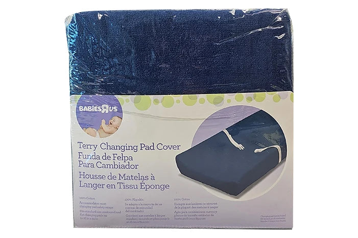 Terry Changing Pad Cover - Navy - 40.6cm x 83.4cm