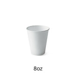 Takeaway Coffee Cups - White - 8oz (50 pcs)