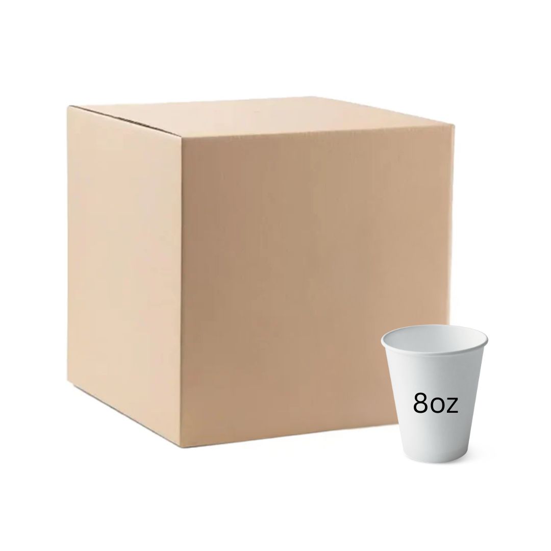 Takeaway Coffee Cups - White - 8oz (1000 CTN.)
