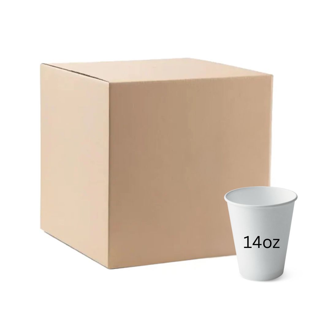 Takeaway Coffee Cups - White - 14oz (1000 CTN.)