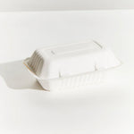 Wholesale SugarCane With Hinged Lid - Regular Dinner Box (50 Pack)