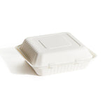 Wholesale SugarCane With Hinged Lid - Large Dinner Box (100 Pack)