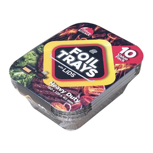Foil tray with Lid (10 Pack)