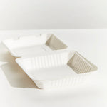 Wholesale SugarCane With Hinged Lid - Large Dinner Box - CTN (200 Pack)