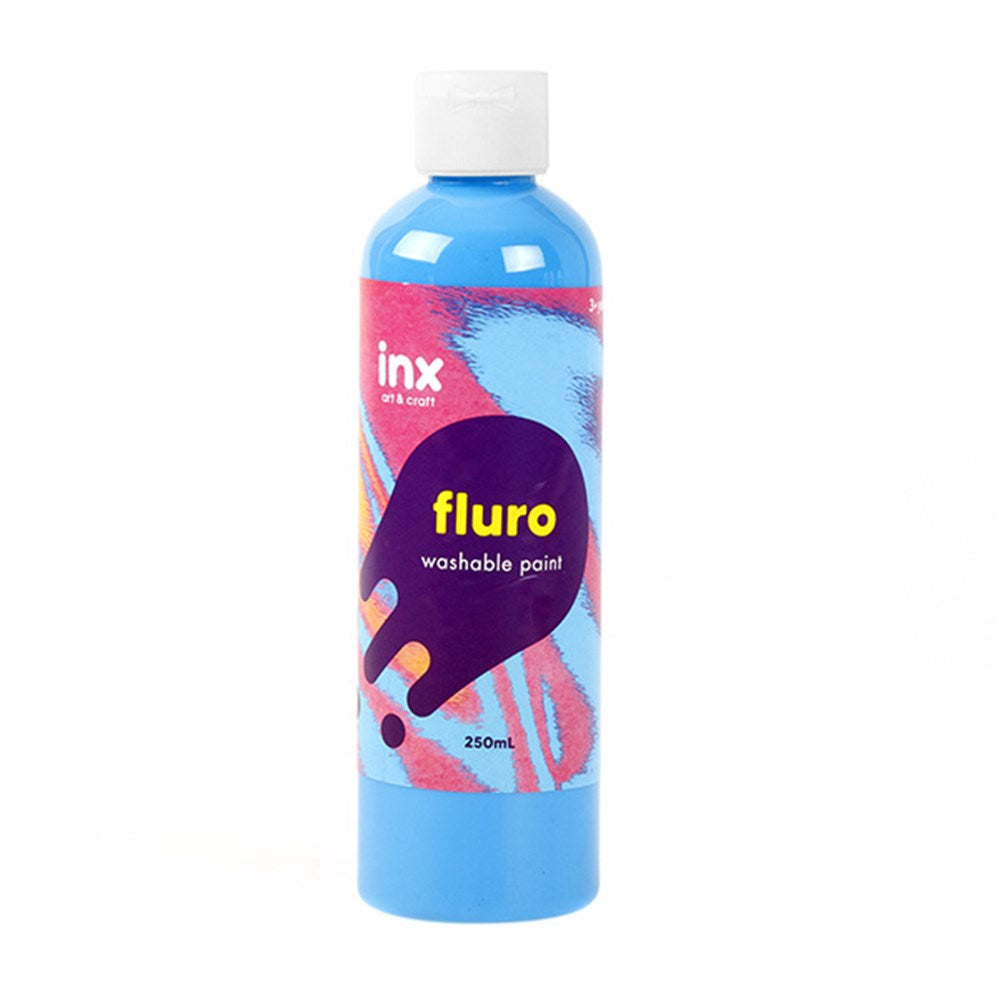 Washable Paint Bottle 250ml - Fluro Blue