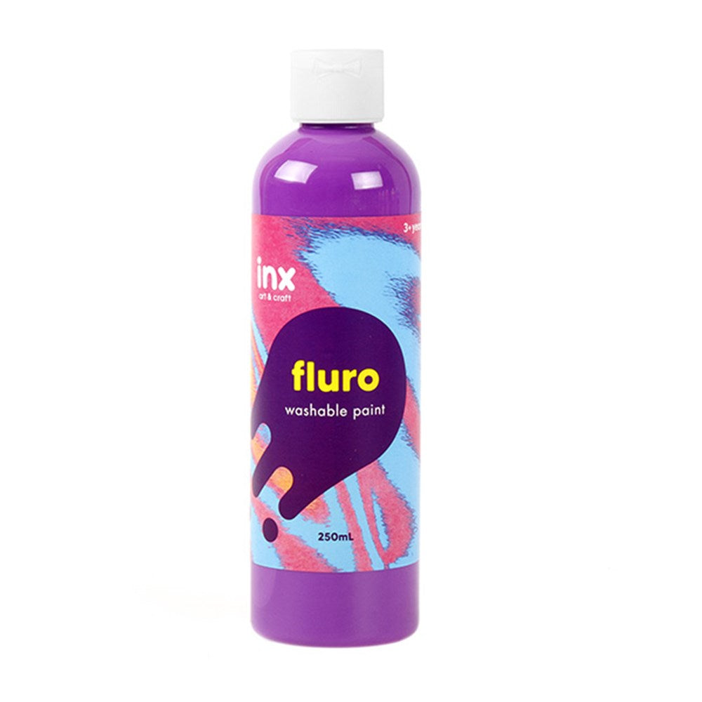 Washable Paint Bottle 250ml - Fluro Purple