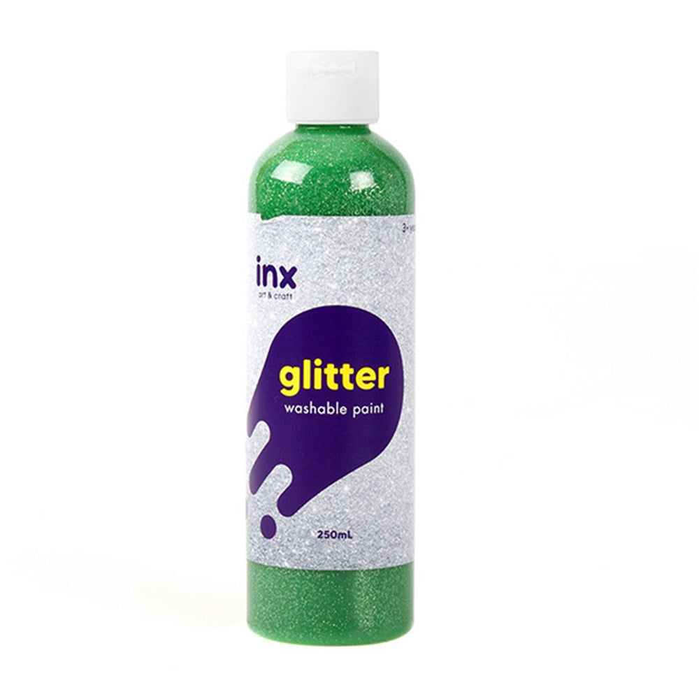 Washable Paint Bottle 250ml - Glitter Green