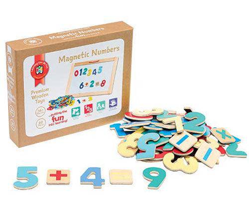 Magnetic Wooden Numbers - Set of 60