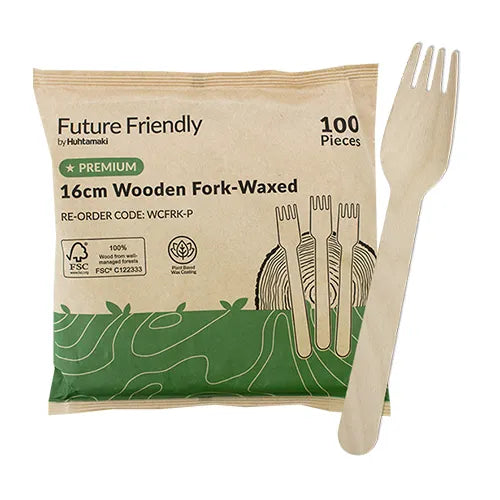 Premium Wooden Fork 160mm Wax Coated