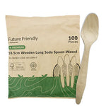 Long Wooden Spoon - 18.5 cm - 100 Pieces