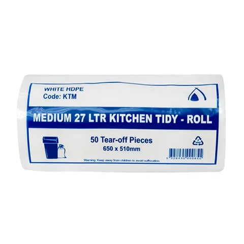 Wholesale 27L Bin Liner - 1 Roll (Medium) - White