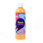 Washable Paint Bottle 250ml - Fluro Orange