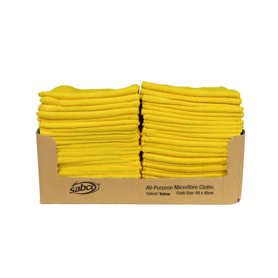 All Purpose Microfibre Cloth - Yellow (50pk)