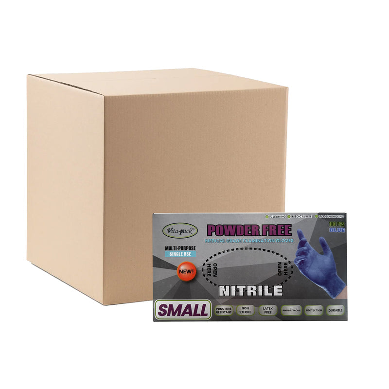 Bulk Buy Nitrile Gloves - Blue - Small