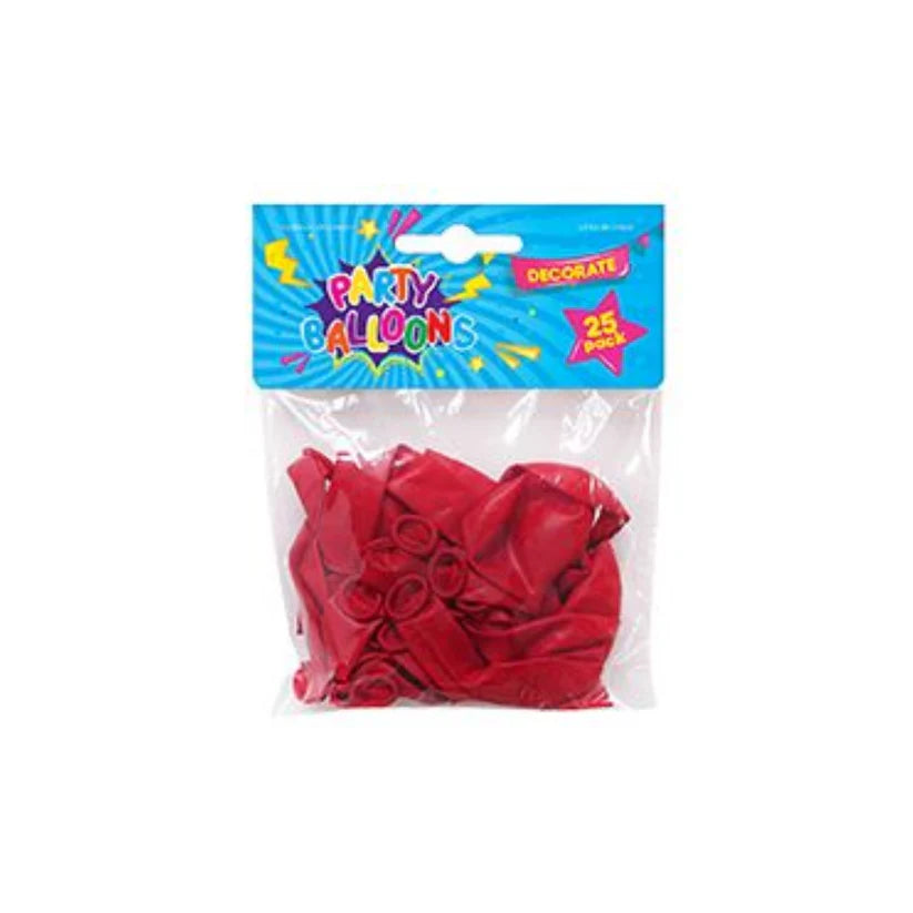 Wholesale Party Balloons - Solid Colours - Red