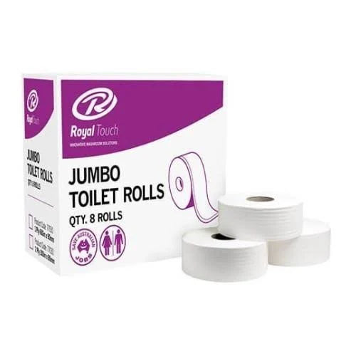 Royal Touch Jumbo Toilet Rolls - 8 Rolls/CTN