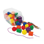 Jumbo Beads 4cm & Threaders - 54 Pack