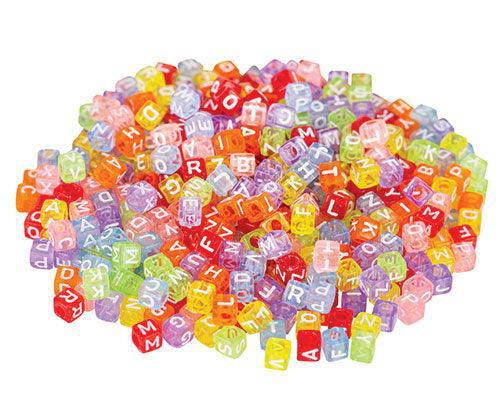 Alphabet Cube Beads - 100g