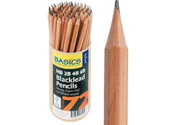 Zart Basics Blacklead Pencils  Assorted - 72pcs