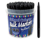 Bulk Buy School Markers Black - 48pcs