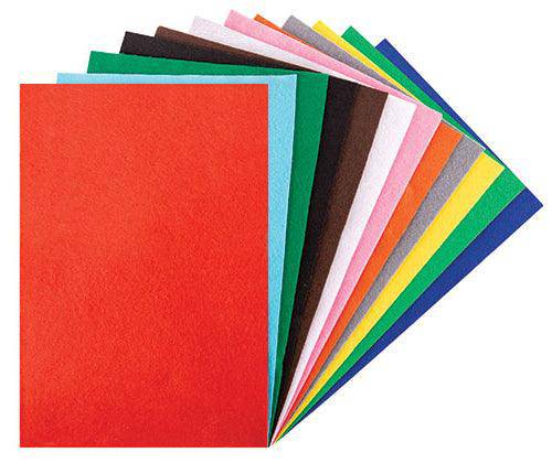Felt Acrylic Coloured - 48 Pack