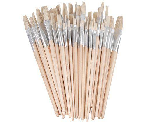 Bristle Brushes - 60 Pack (Hog Hair)