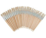 Rounded Bristle Brushes - 60 Pack (Hog Hair)