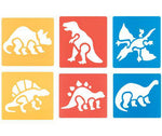 Dinosaur Stencils - 6 Pack (15.2 x 15.2cm)