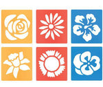 Flower Stencils - 6 Pack (15.2 x 15.2cm)