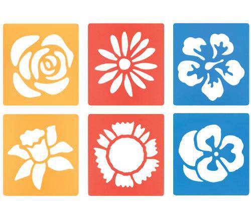 Flower Stencils - 6 Pack (15.2 x 15.2cm)