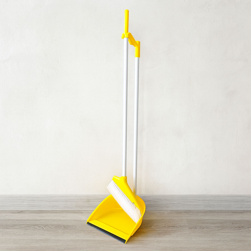 Wholesale Upright Dust Pan Set - Yellow